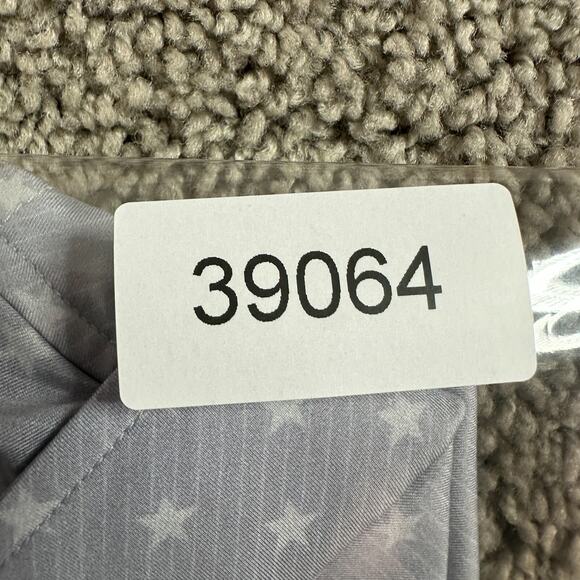 FN3P Golf Shirt Mens Large Gray White Stars USA Flag Short Sleeve Golfing Polo - Picture 11 of 11